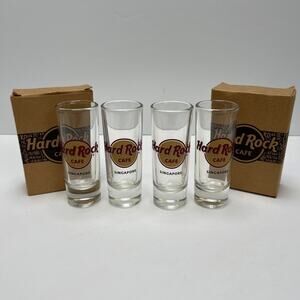 Hard Rock Cafe Shot Glass 4 Singapore Souvenir Barware